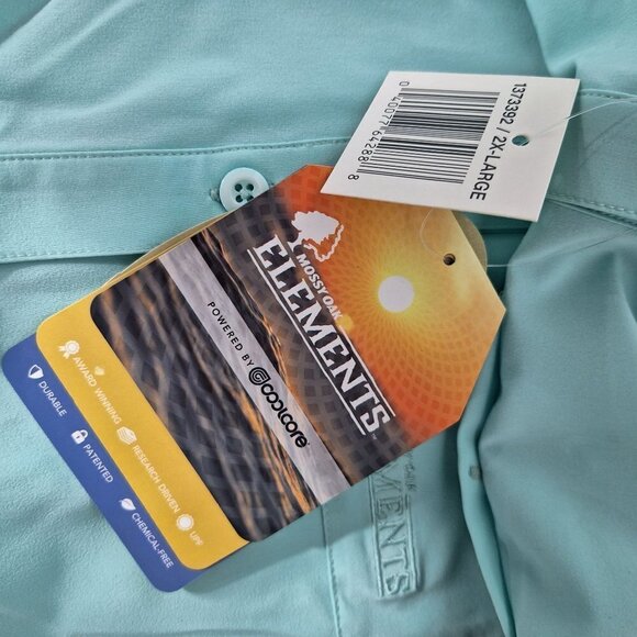 Mossy Oak Elements Mens Fishing Shirt Blue 2XL - Picture 4 of 6